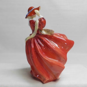 Royal Doulton Top 'O The Hill HN1834 Figurine Retired Leslie Harradine Red Dress 7 tall image 5