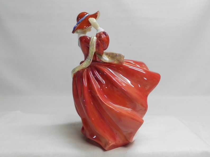 Royal Doulton Top 'O The Hill HN1834 Figurine Retired Leslie Harradine Red Dress 7 tall image 5