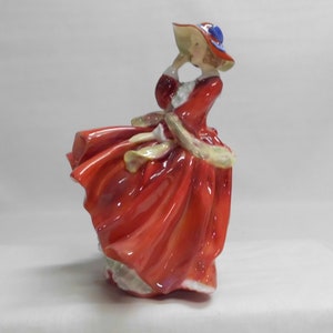 Royal Doulton Top 'O The Hill HN1834 Figurine Retired Leslie Harradine Red Dress 7 tall image 3