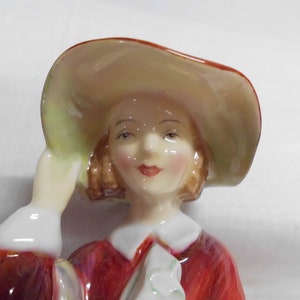 Royal Doulton Top 'O The Hill HN1834 Figurine Retired Leslie Harradine Red Dress 7 tall image 2