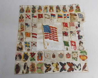 Tobacco Silks Pillow Cover 59 Different Tobacco Silks American Flag Native Indian Chiefs Kings Queens & MORE Hand Made