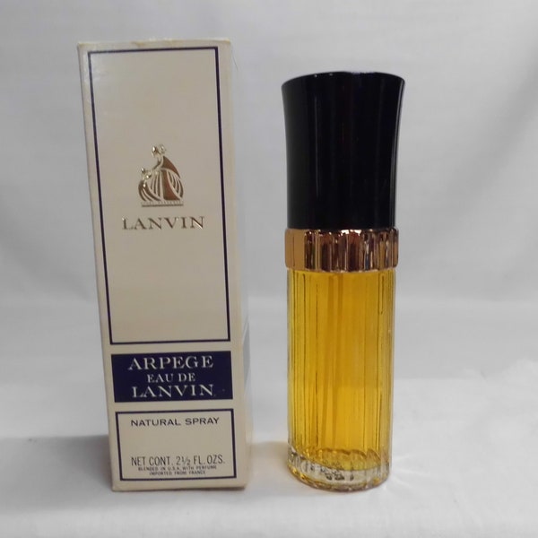 Arpege Eau De Lanvin Natural Spray 2.5 oz Full Bottle New in Box French Perfume Charles of the Ritz Fragrance Unused Beauty Scent Great Gift