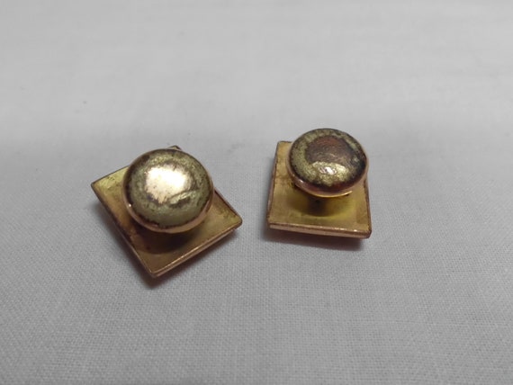Antique Cufflinks Rose & Yellow Gold Plated  Hall… - image 5