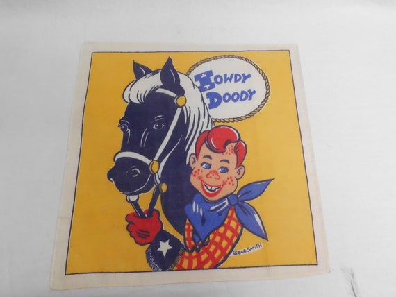 Howdy Doody & Horse Handkerchief Vintage Hankie - image 1