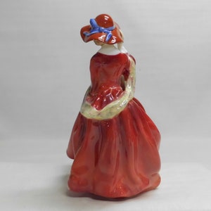 Royal Doulton Top 'O The Hill HN1834 Figurine Retired Leslie Harradine Red Dress 7 tall image 4