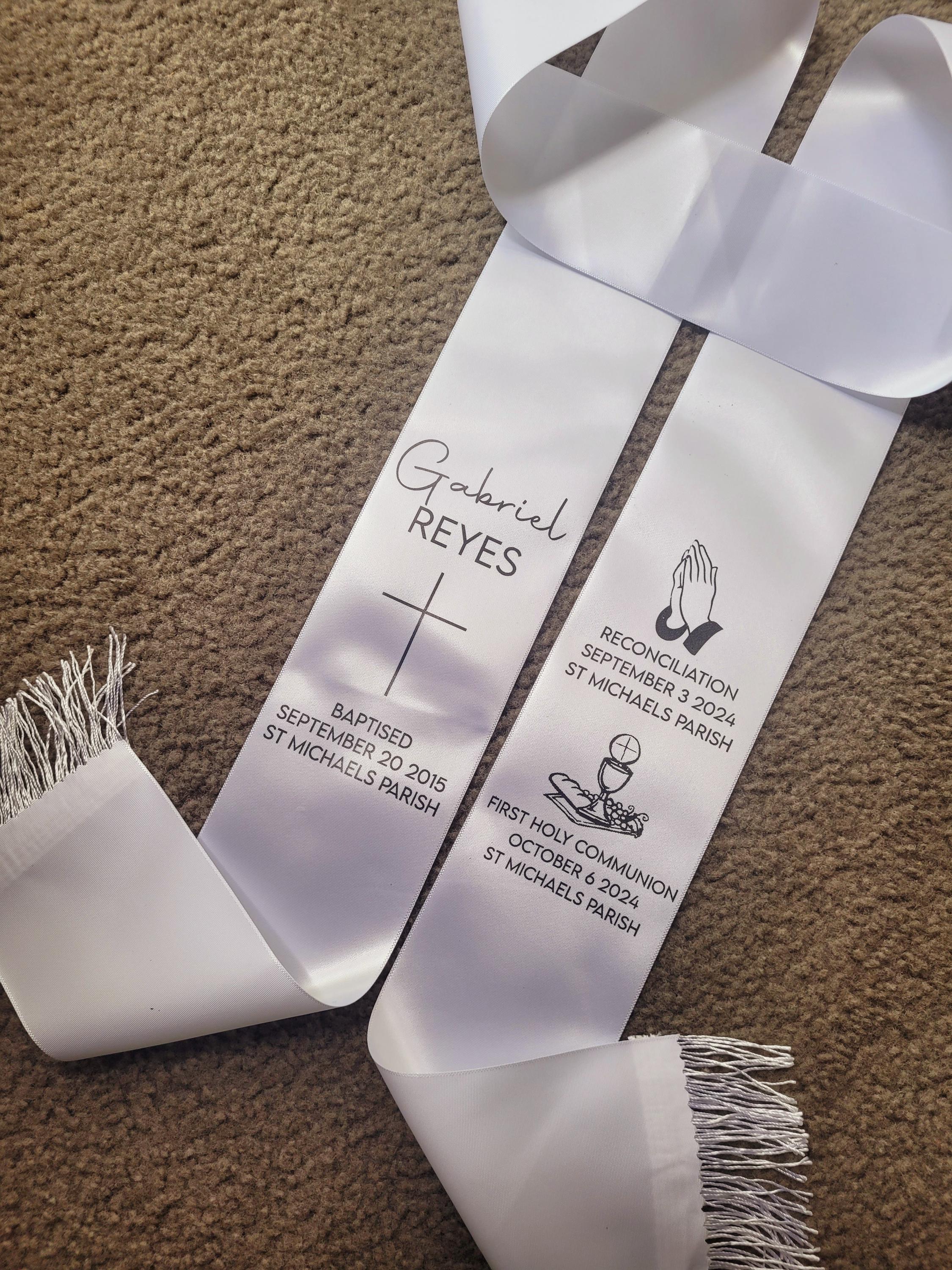 Personalised First R Communion Stole Personalised Communion Stole -julianna Design, Suitable for Both Boys ...
