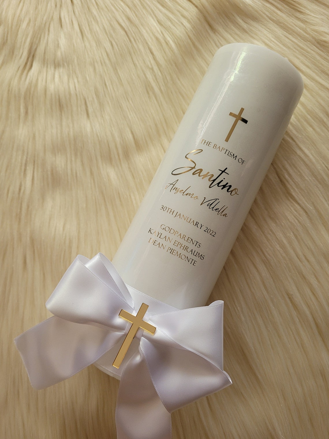 Personalised Baptism Candle & Stole Pack Tiana Design Etsy