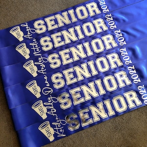 Clearance Cheer Senior PRINTED sash