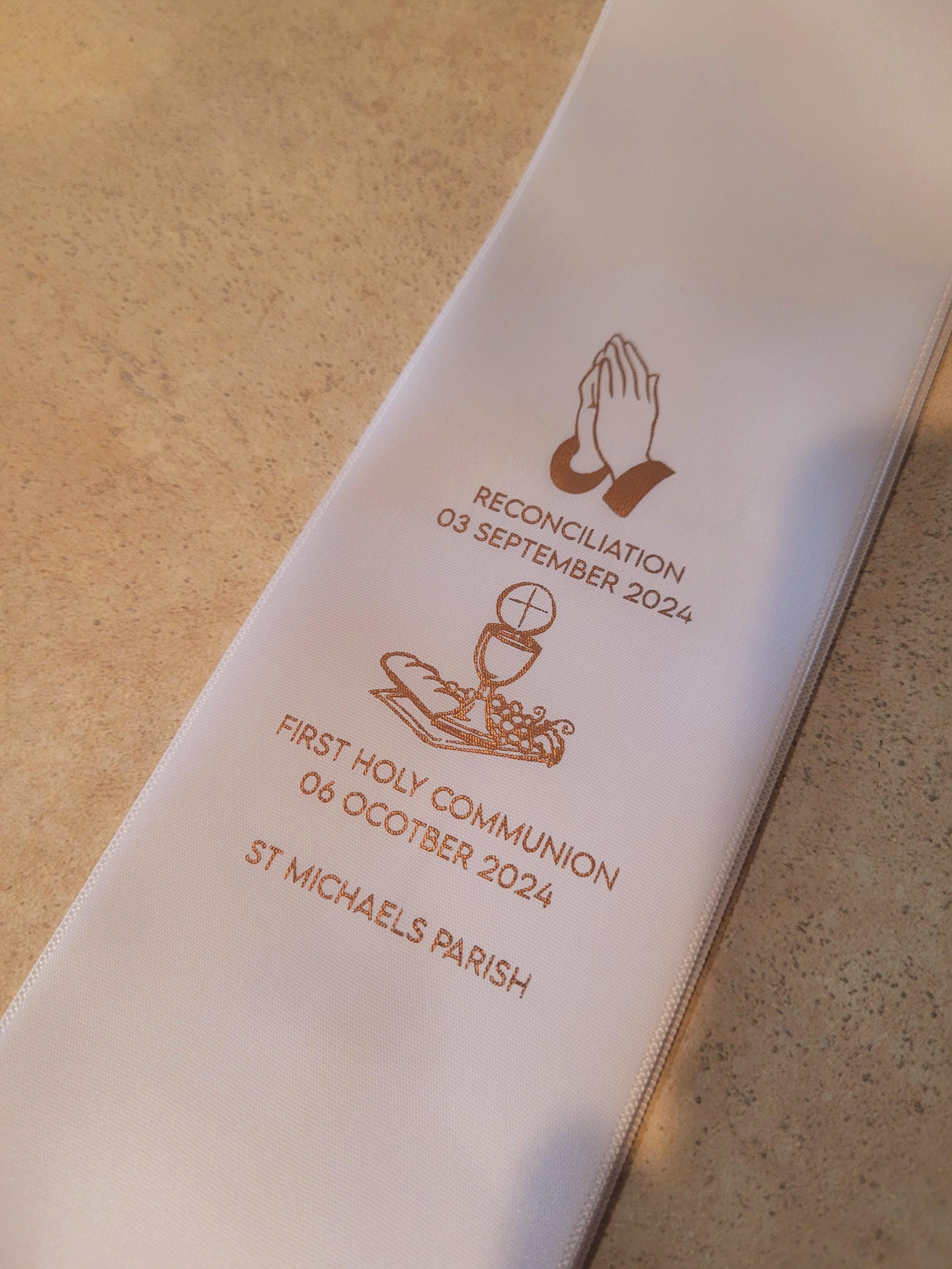 Personalised First R Communion Stole Personalised Communion Stole -julianna Design, Suitable for Both Boys ...