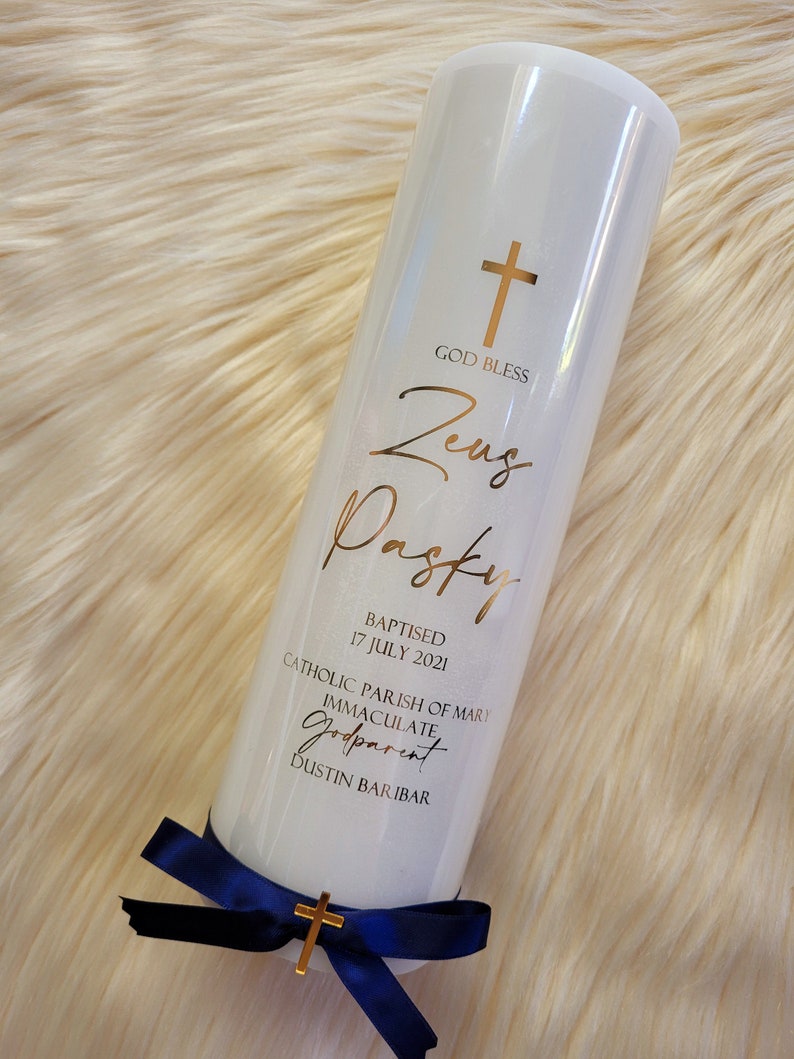 Personalised Baptism Candle & Stole Pack Caden Design Etsy