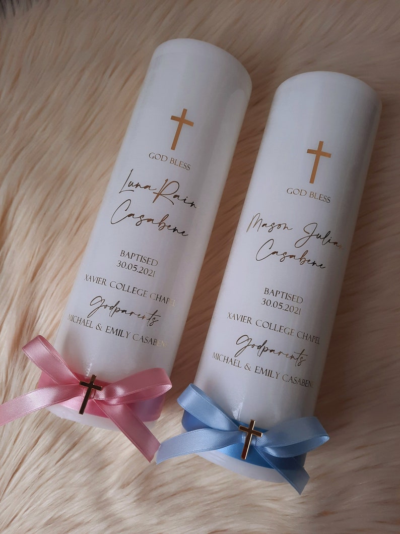 Personalised Baptism Candle & Stole Pack Caden Design Etsy