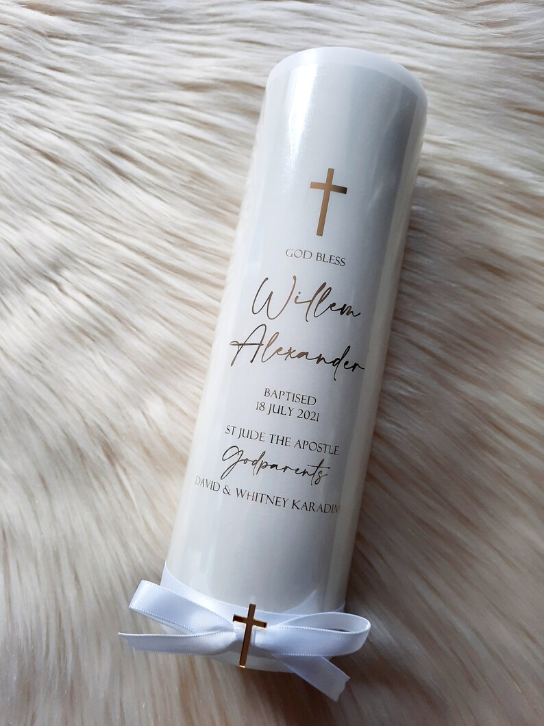 Personalised Baptism Candle & Stole Pack Caden Design Etsy