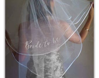 Bachelorette hens party veil with glitter wording