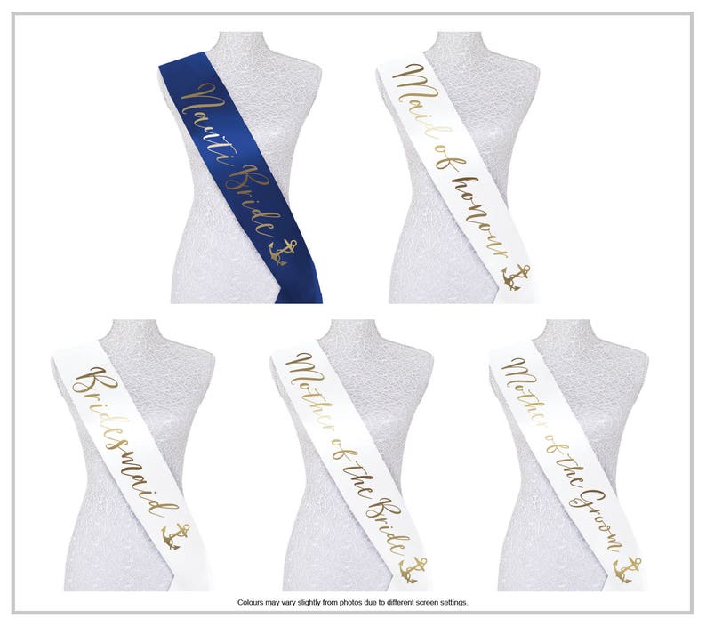 nauti bride sash