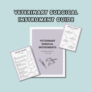 Guía de instrumental veterinario - Póster de instrumental quirúrgico - PDF - DESCARGA DIGITAL - 18 páginas