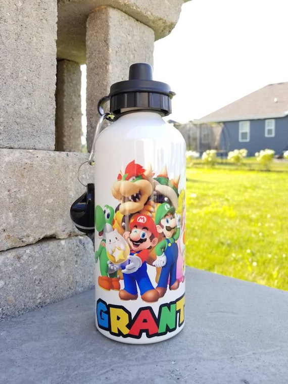 Personalized Super Mario Water Bottle Gift Add Name