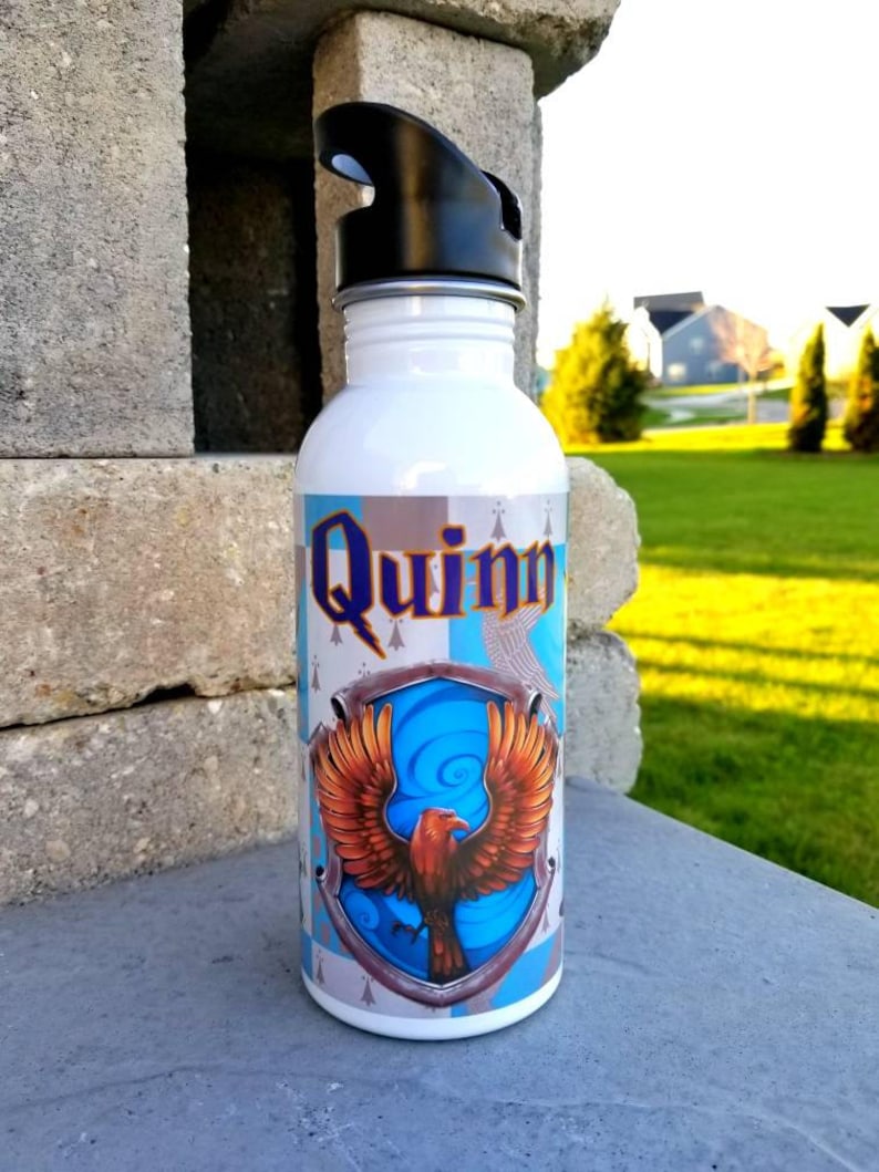 Personnalisé Serdaigle Eau Bouteille En Acier Inoxydablepaille Couverclecustomharry Potterenfants Bouteillepoudlard