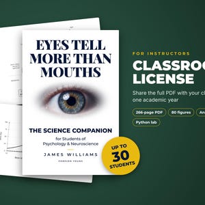 Classroom License for up to 30 Students | Pupillometry Textbook PDF | Psychology & Neuroscience Teaching Resource, 80 Figures