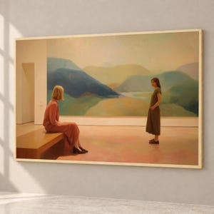 Współczesne płótno figuralne, Galeria dwóch kobiet, Nowoczesne malarstwo figuralne, Intymny portret kobiety, Wyrafinowany portret kobiety,