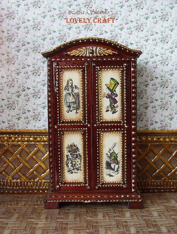 Wardrobe Supboard Design Handmade For Doll House 1 12 Etsy