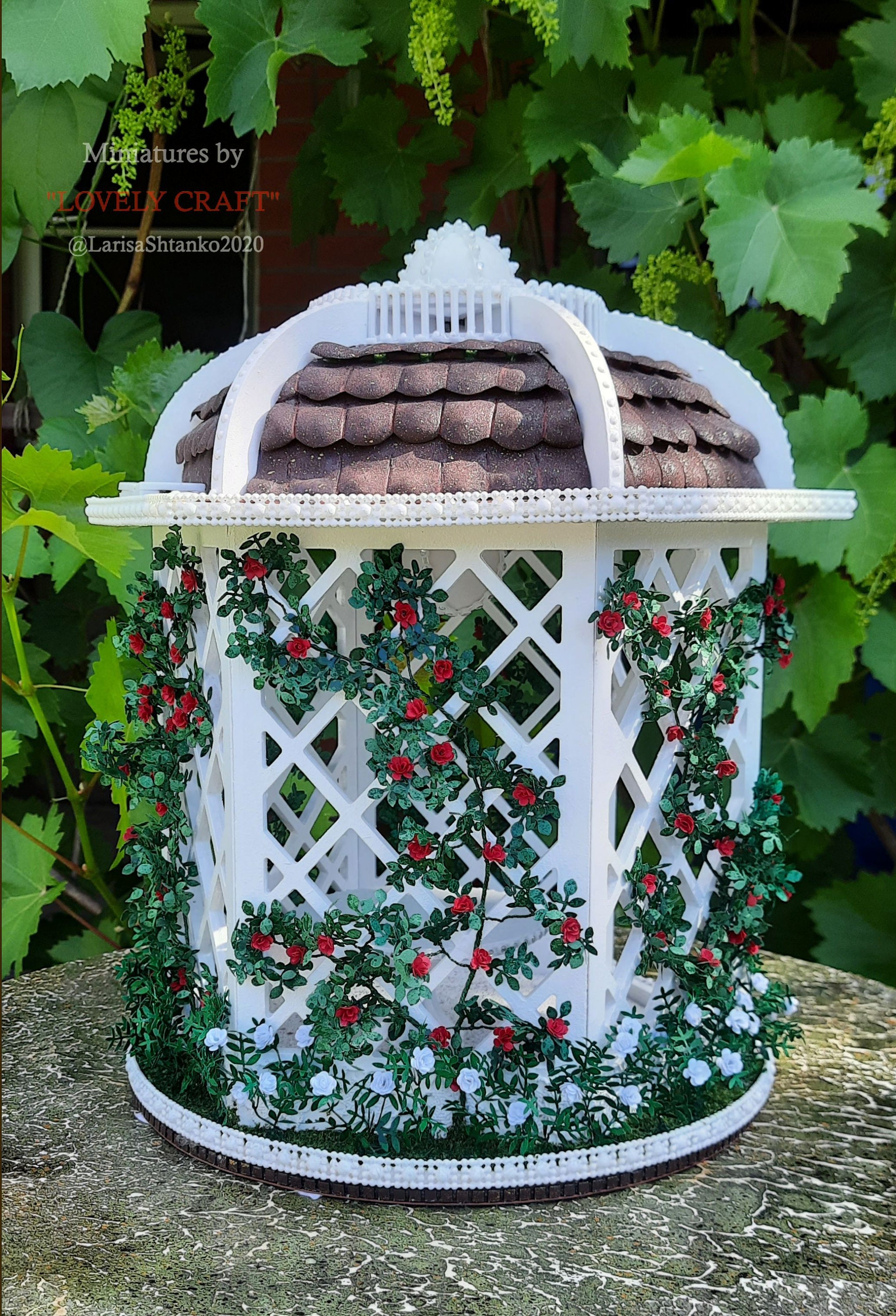 1 12 Dollhouse Miniature Wooden Gazebo Gazebo With LEDs Etsy 1 12 Dollhouse Miniature Wooden Gazebo Gazebo With LEDs Etsy