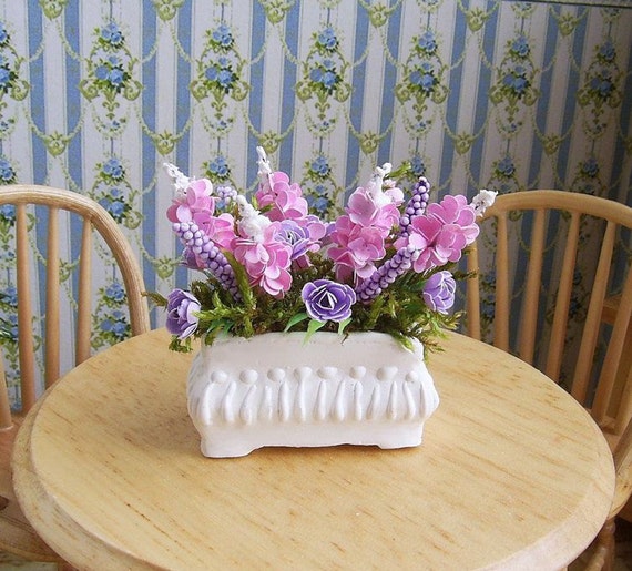 Fleurs Dans Un Pot Fleurs Miniatures Plante De Réaliste Pour Votre Maison De Poupée 0112 Léchelle