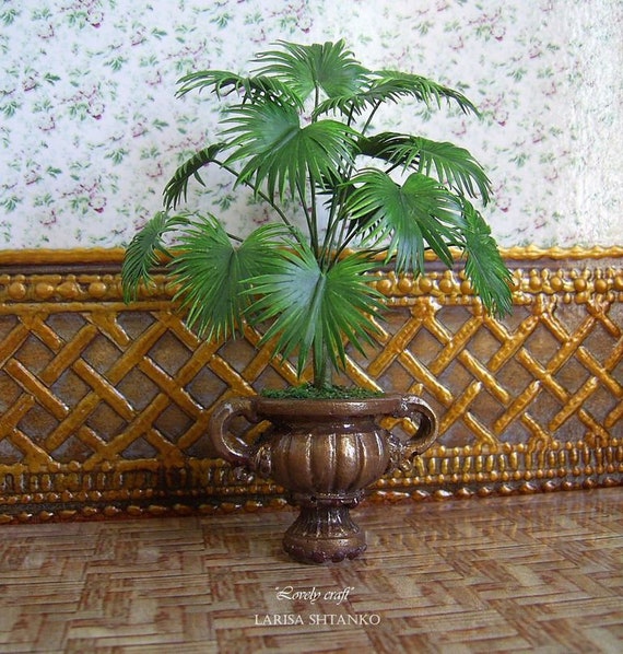 Palm Tree in a Pot. Miniature Palm Tree Realistic Plant for Etsy