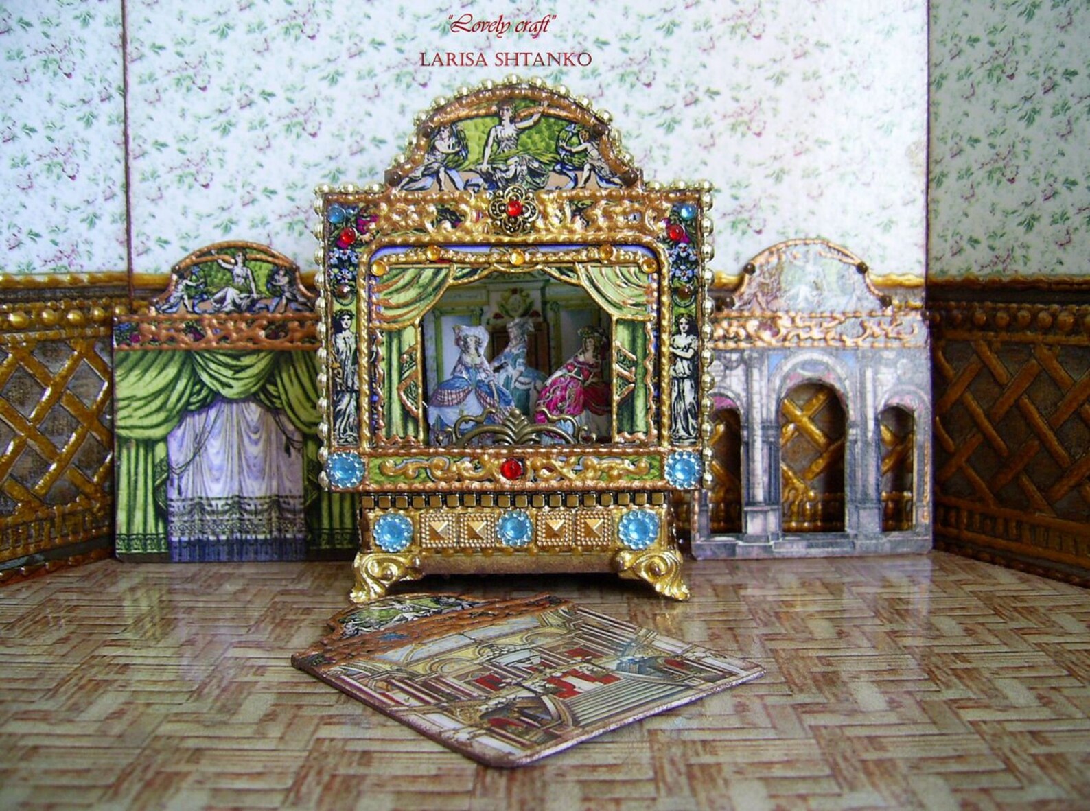 Puppet theater for Dollhouse. Dolls house miniature toy Etsy