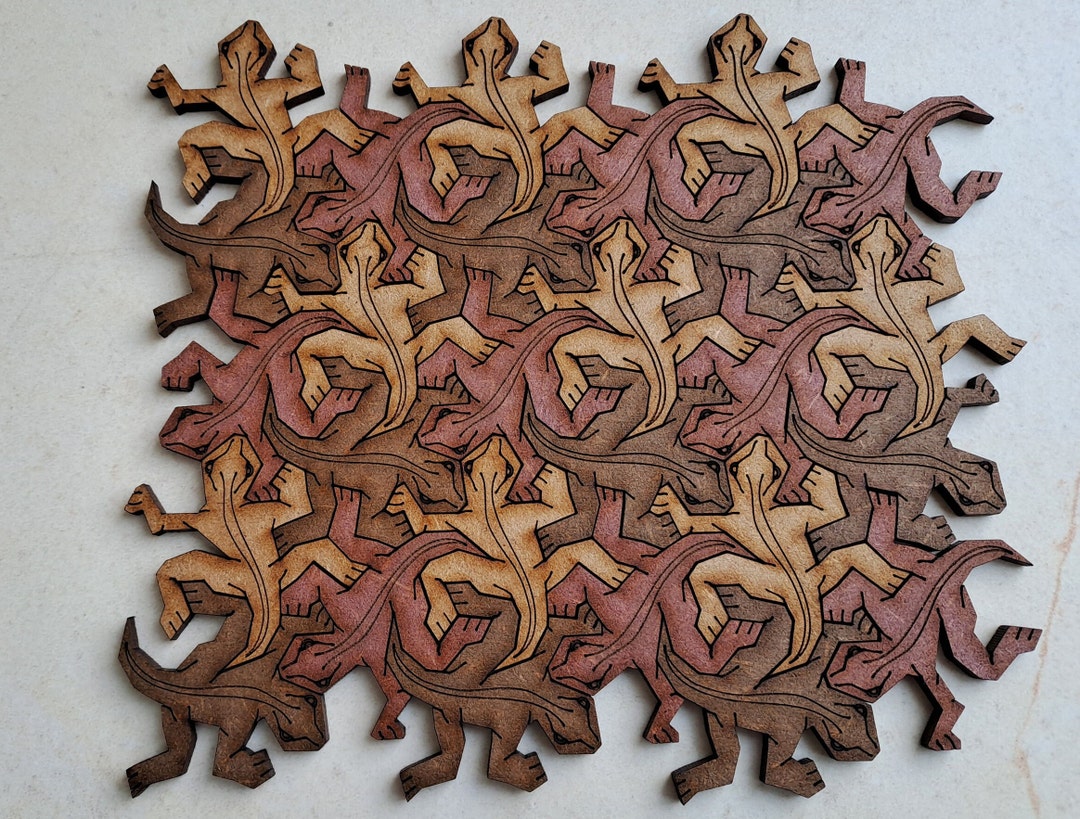 27pcs Lizard Tiles - Escher Tessellation - Etsy