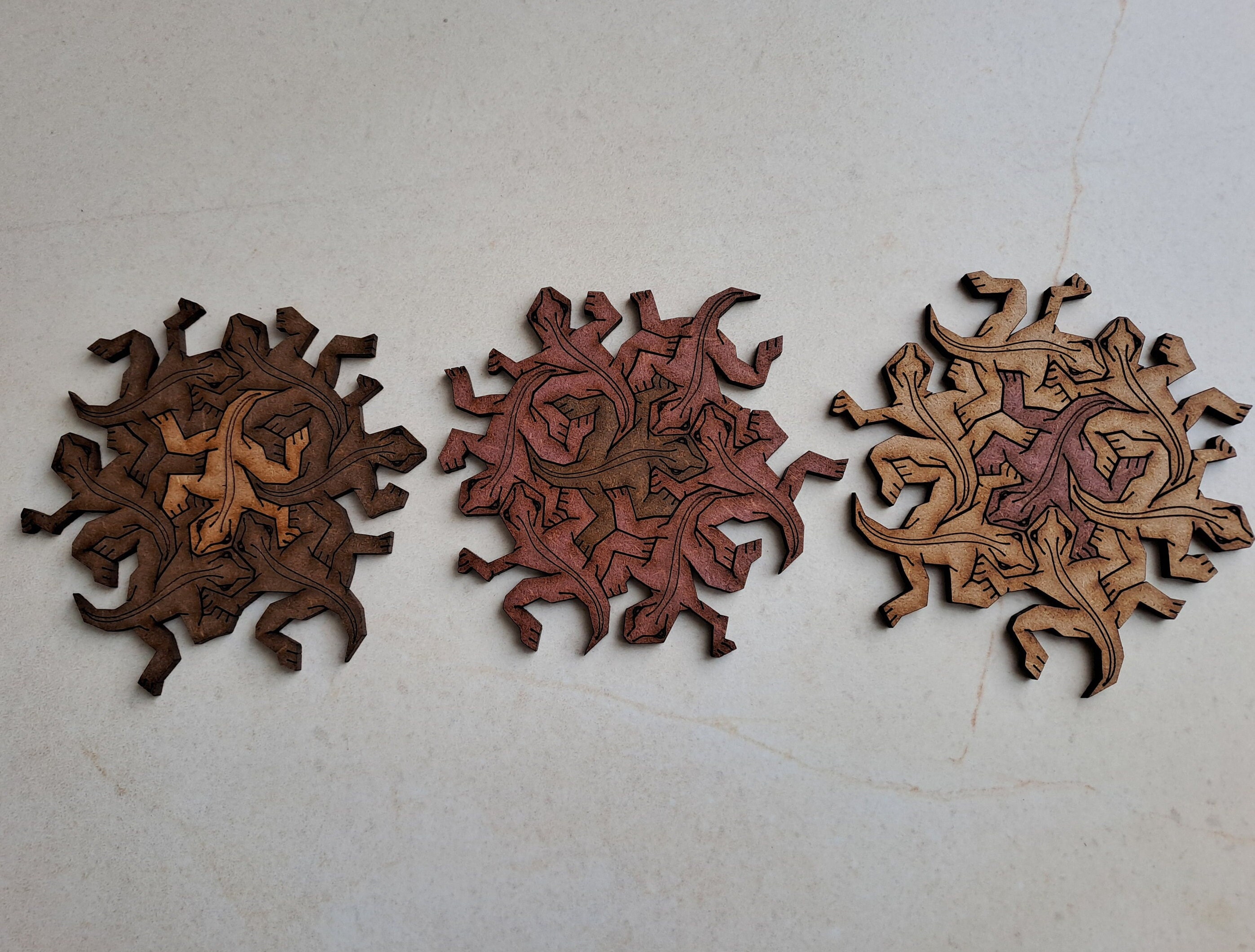 27pcs Lizard Tiles - Escher Tessellation - Etsy