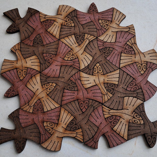 27pcs Fish Tiles - Escher Tessellation