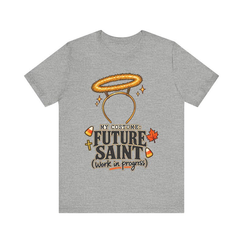 Maglietta da futuro santo, fascia per capelli con aureola dorata, costume cattolico di Halloween (in fase di realizzazione) immagine 5