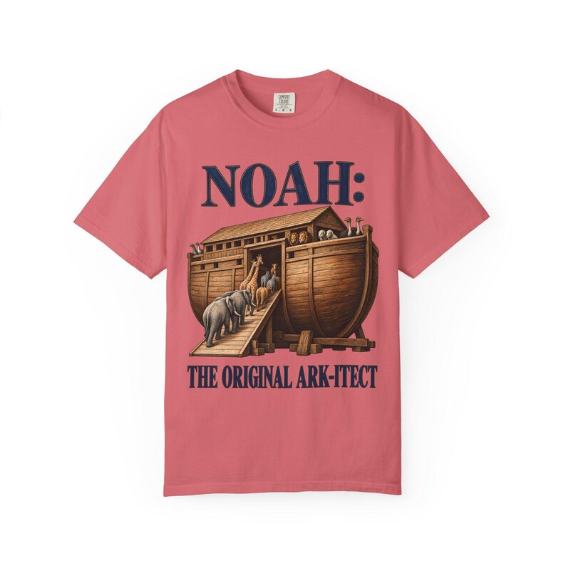 Noah The Original Ark-itect Comfort Colors Shirt | Funny Christian T-Shirt | Gift for Architect or Builder | Noah's Ark image 14