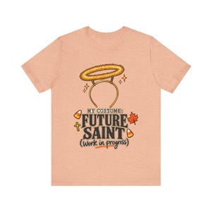Maglietta da futuro santo, fascia per capelli con aureola dorata, costume cattolico di Halloween (in fase di realizzazione) immagine 4