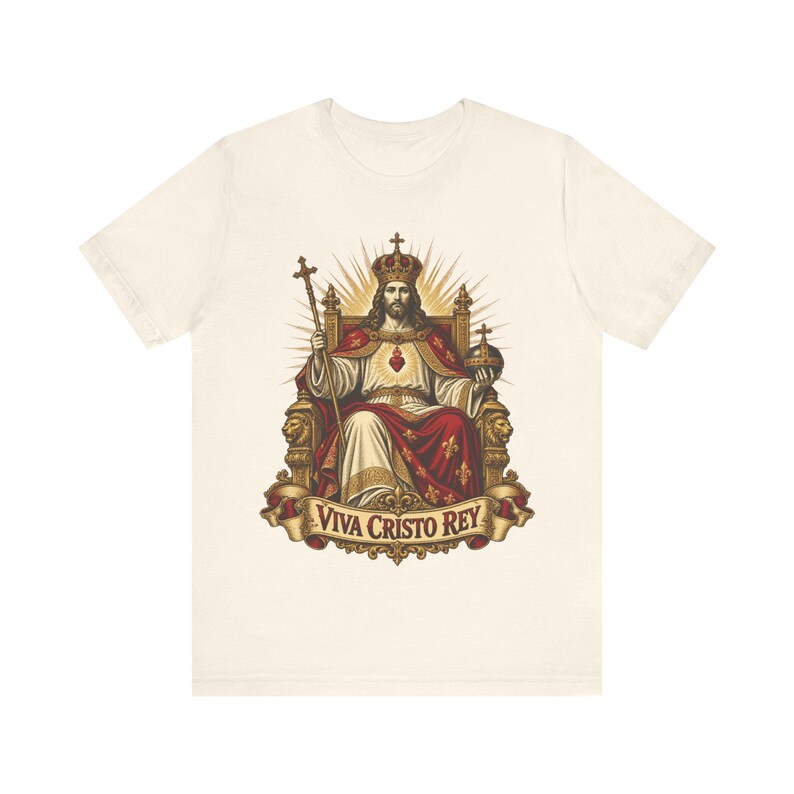 Christ the King Shirt | Catholic T-Shirt | Gift for Dad | Viva Cristo Rey, Cristero Martyrs and Sacred Heart image 4