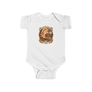 Babyrompertje met gebedsengel van God, beschermengel voor baby's, mijn lieve beschermengel, katholiek babycadeau, vintage kunst