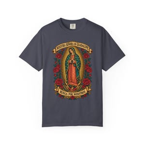 Nuestra Señora de Guadalupe Tee, Virgin of Tepeyac with Roses, Mexican Catholic Gift, Hispanic Mom Apparel, Dec 12 Feast Day, Comfort Colors image 8