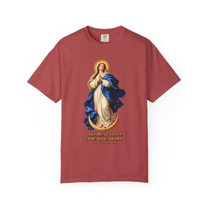 すべて美しいメアリー コンフォートカラーシャツ | 無原罪懐胎Tシャツ | 女性へのマリアギフト | Tota Pulchra 画像 11