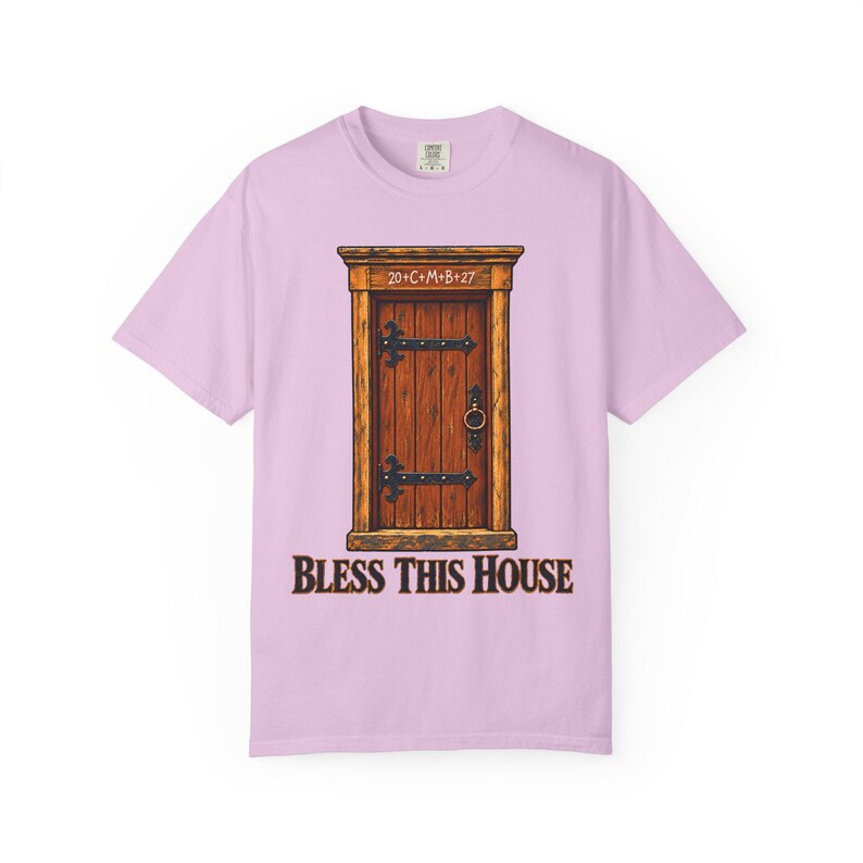 Maglietta "Bless This House Comfort Colors" / Maglietta cattolica per l'Epifania / Regalo per l'inaugurazione della casa / Benedizione della porta con il gesso 20 cm M B 27 immagine 11