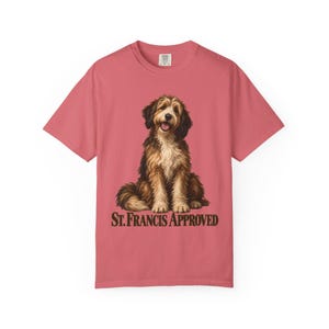 St Francis Approved Comfort Colors Shirt | Catholic Dog Lover T-Shirt | Gift for Dog Mom | Shaggy Dog Painting image 13