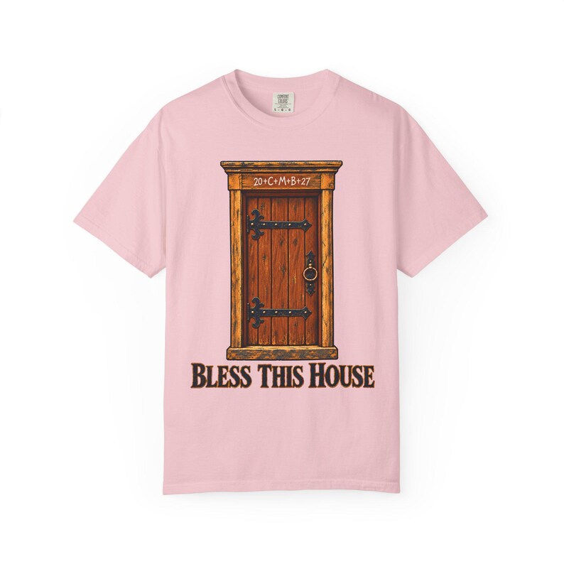 Maglietta "Bless This House Comfort Colors" / Maglietta cattolica per l'Epifania / Regalo per l'inaugurazione della casa / Benedizione della porta con il gesso 20 cm M B 27 immagine 12