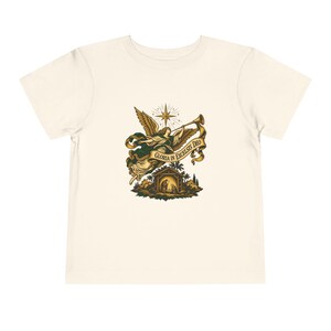 Toddler Nativity Angel Tee, Gloria in Excelsis Deo Christmas Shirt, Catholic Christmas Gift for Toddlers, Star of Bethlehem Art image 4