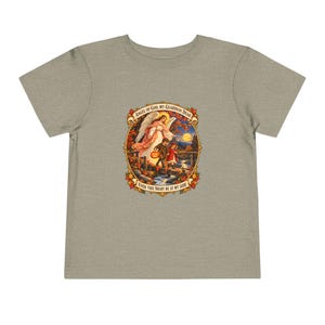 Kleinkind-T-Shirt mit Engel-Gottes-Gebet, Schutzengel-Shirt, Mein lieber Schutzengel, katholisches Geschenk für Kleinkinder, Vintage-Herbstkunst Bild 6