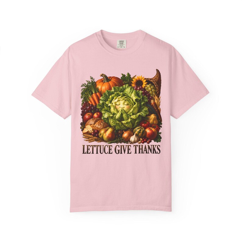 Lettuce Give Thanks Comfort Colors Shirt | Funny Christian Thanksgiving T-Shirt | Gift for Gardener | Harvest Cornucopia image 12