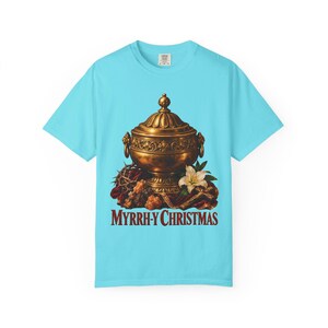 Myrrh-y Christmas Comfort Colors Shirt | Funny Catholic Christmas T-Shirt | Christmas Gift | Golden Jar of Myrrh image 8