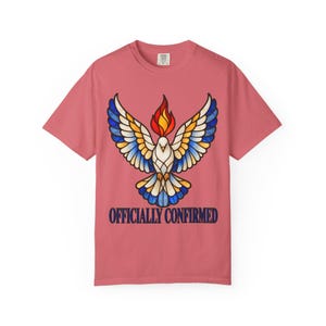 Officially Confirmed Comfort Colors Shirt | Catholic Confirmation T-Shirt | Confirmation Gift | Stained Glass Holy Spirit Dove image 12
