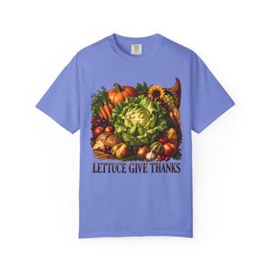Lettuce Give Thanks Comfort Colors Shirt | Funny Christian Thanksgiving T-Shirt | Gift for Gardener | Harvest Cornucopia image 10