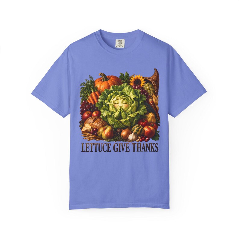 Lettuce Give Thanks Comfort Colors Shirt | Funny Christian Thanksgiving T-Shirt | Gift for Gardener | Harvest Cornucopia image 10