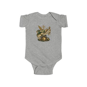Baby Nativity Angel Bodysuit, Gloria in Excelsis Deo Infant One Piece, Catholic First Christmas Gift, Star of Bethlehem Baby image 2