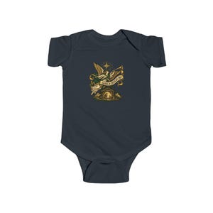 Baby Nativity Angel Bodysuit, Gloria in Excelsis Deo Infant One Piece, Catholic First Christmas Gift, Star of Bethlehem Baby image 4